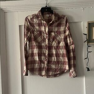 BP Pink and Cream Checkered Top